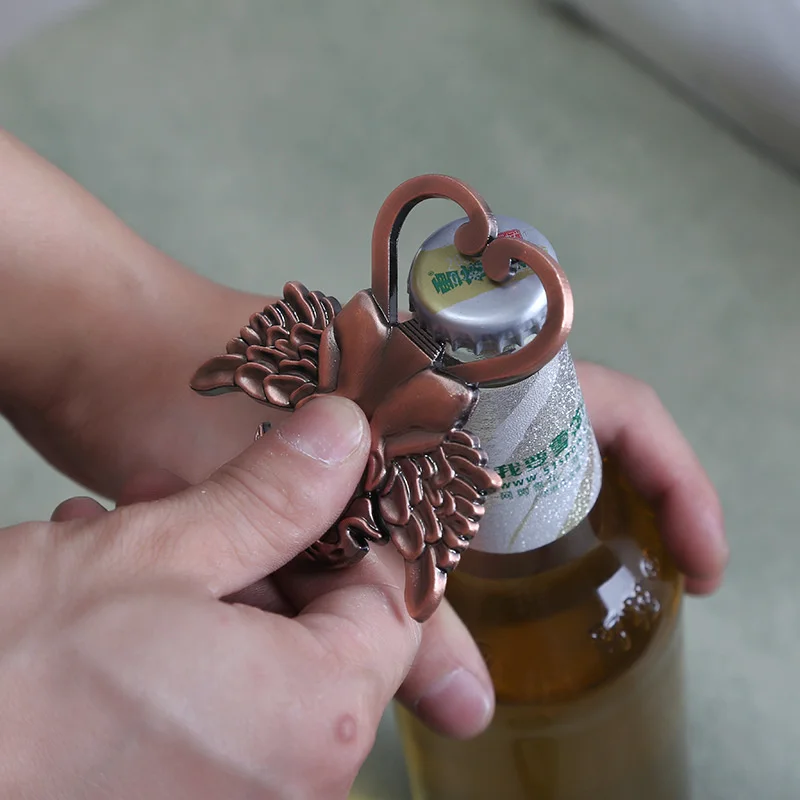 New Arrival Wedding Souvenirs Supplies Antique Copper Angel Bottle Opener Wholesale Abridor De Botellas De Angel