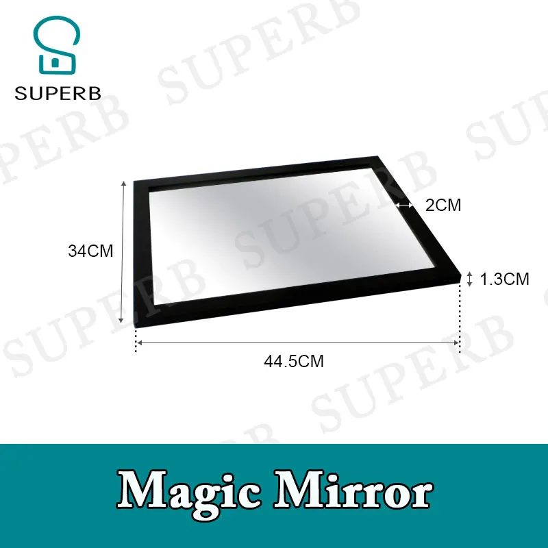 Superb escape room prop magic mirror trigger the prop to make the mirror transparent to show the hidden clue behind the mirror