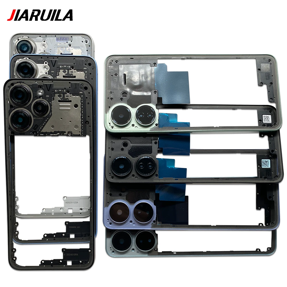 

НОВЫЙ передний корпус, средняя пластина, рамка корпуса, лицевая панель, запасные части для ремонта Xiaomi Redmi 13C 14C 12 4G A3