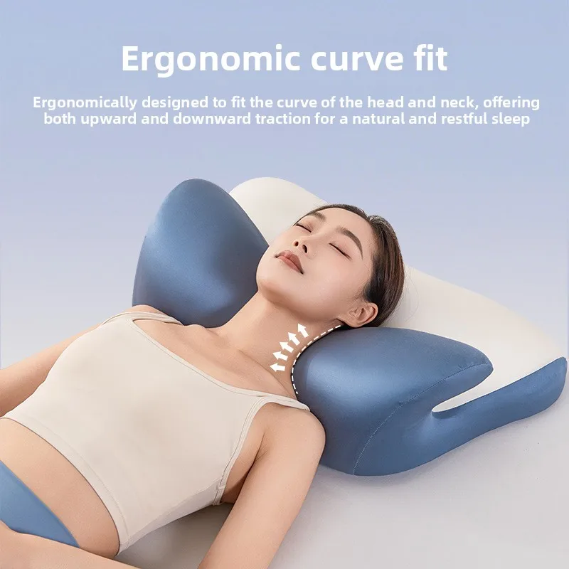 Solvath Two-Tier Contour Memory Foam Pillow Odorless Washable Bedding Sleeping Support Pillow