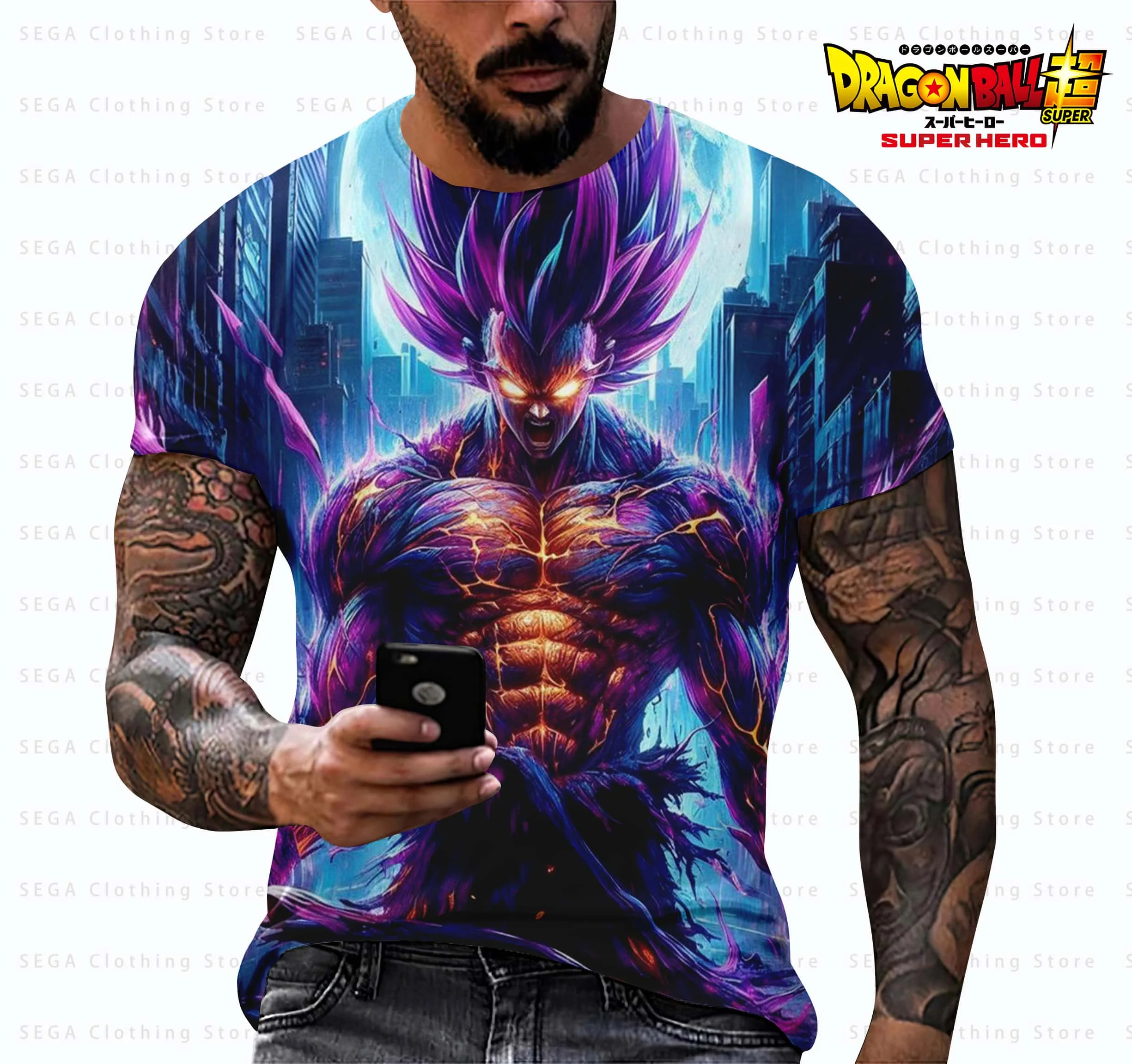 

Summer Men's 3D Printed Cartoon Shirt for The Harajuku Dragon Ball Z Kids Clothes Super Instinct Goku Short Slever T-shirt Tops