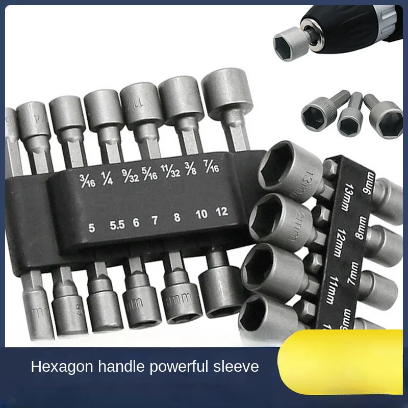 

Wrench Socket Set Inch Mechanical Workshop Equipment Tools Car Motorcycle Mechanic Universal Drill Adapters Hardware Supplies