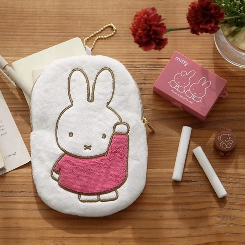 

Kawaii Anime Cute Miffy Rabbit Storage Bag Pendant Seal Box Small Item Storage Coin Purse Pendant Miscellaneous Bag Gifts Toys