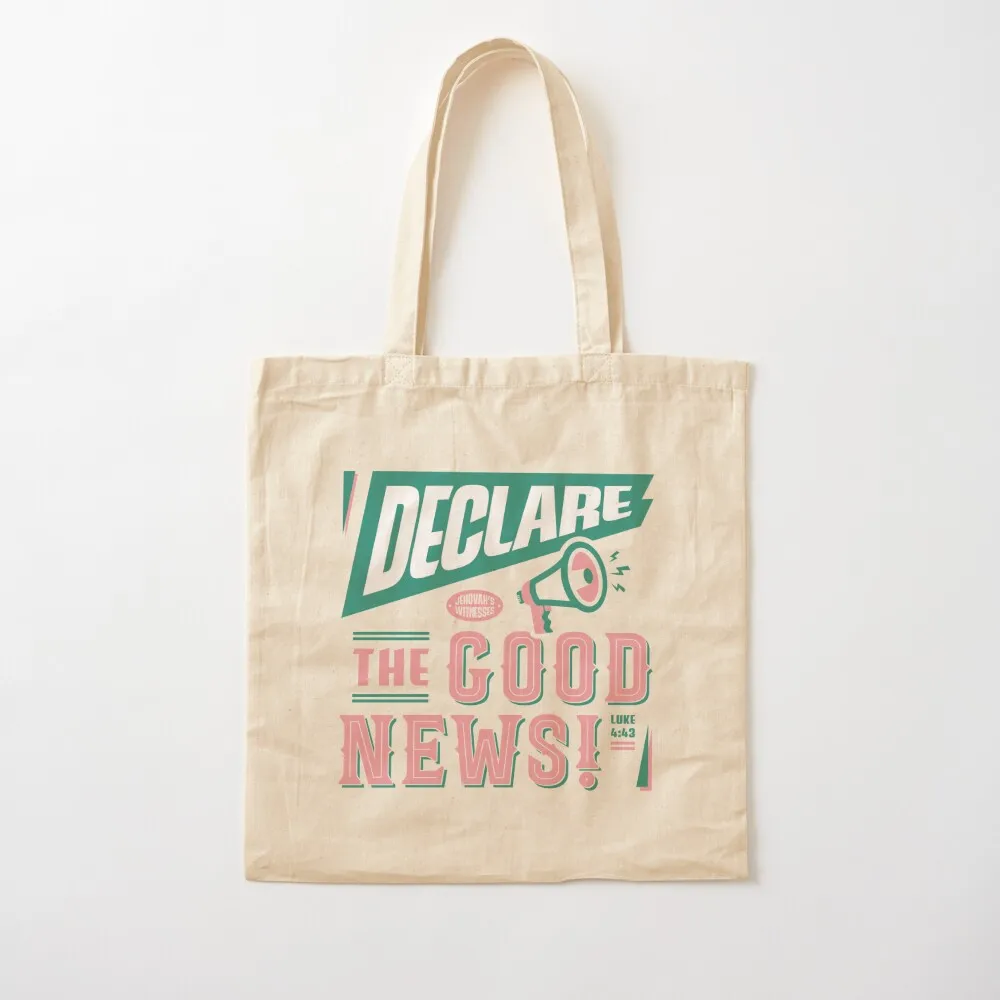 Declare The Good News Vintage Style Rose Green Tote Bag bag luxury women bags luxury women Canvas bag Canvas Tote