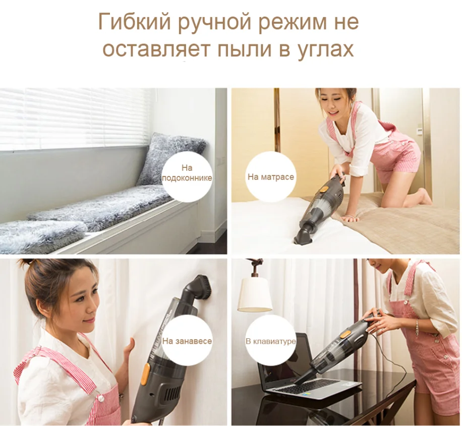 Deerma DX115c Mini Portable Hand-held Vacuum Cleaner Household Mute Vacuum Cleaner Strong Vacuum Household Vacuum Cleaner