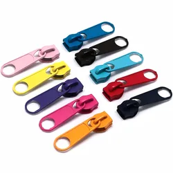 10 PCS/Lot Color 5# Nylon Zipper Slider Fashion Zipper Puller For DIY Handwork Bag Sewing Zipper Slider Tools