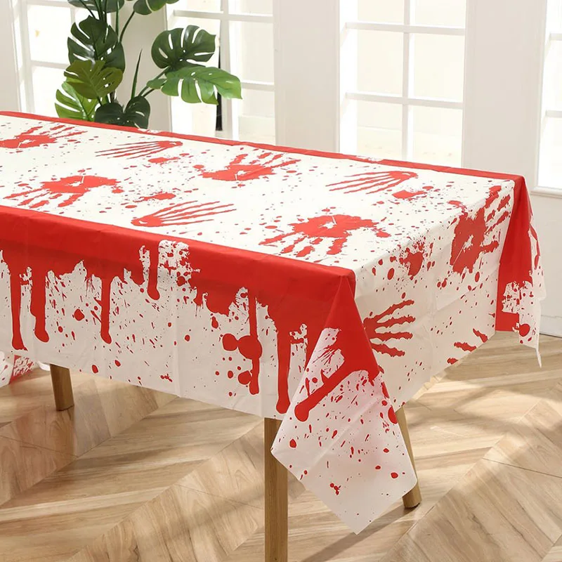 

Halloween Table Decoration And Accessories Party Supplies Disposable Table Runner Cloth Cover Rectangular Tablecloth For Table