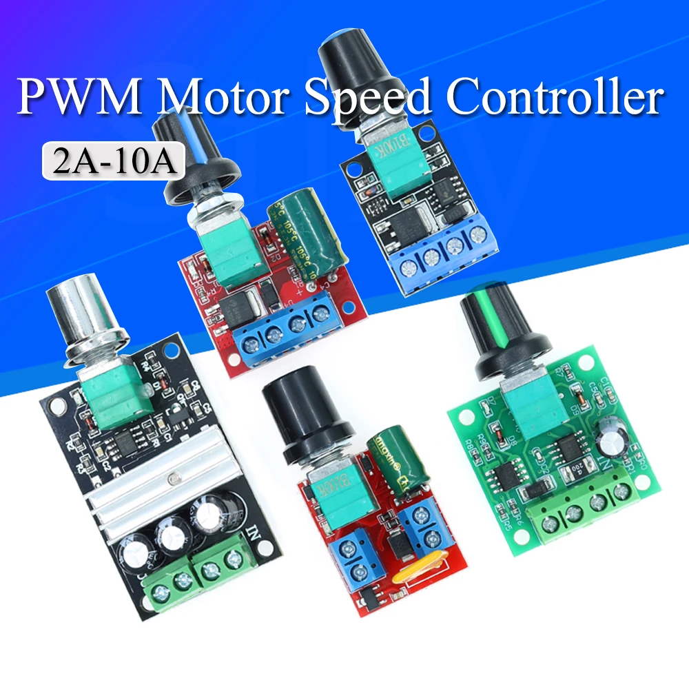 DC 1.8V-35V 2A 3A 5A 10A 30W 80W 90W PWM regulator prędkości silnika silnik niskiego napięcia regulator prędkości silnika PWM regulowana moduł napędowy
