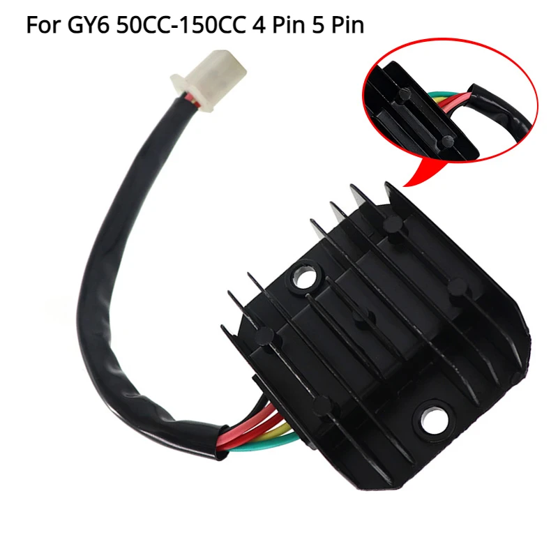 

Motorcycle Performance Parts Ignition Ignite System Voltage Regulator Rectifier For GY6 50CC-150CC 4 Pin 5 Moped Scooter ATV