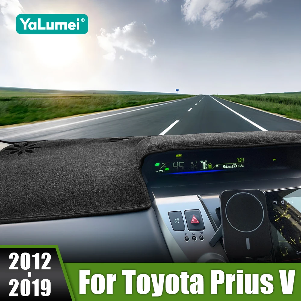

Для Toyota Prius V 2012-2014 2015 2016 2017 2018 2019 крышка приборной панели автомобиля ковры на приборную панель предотвращают свет защитные накладки