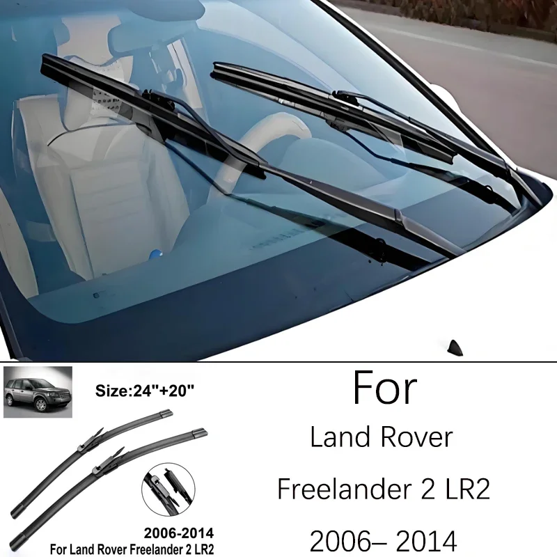 For Land Rover Freelander 2 LR2 2006-2014 2007 2008 Windshield Window Brush 24 20 Inches Rubber Front Wiper Blade Accessories