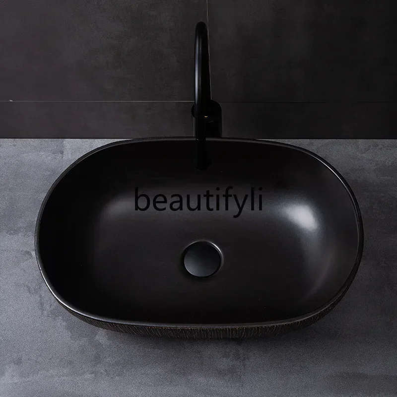 

smt03A ss New Ceramic table hand wash single basin bathroom hotel home creative retro art basin antique washbasin s03