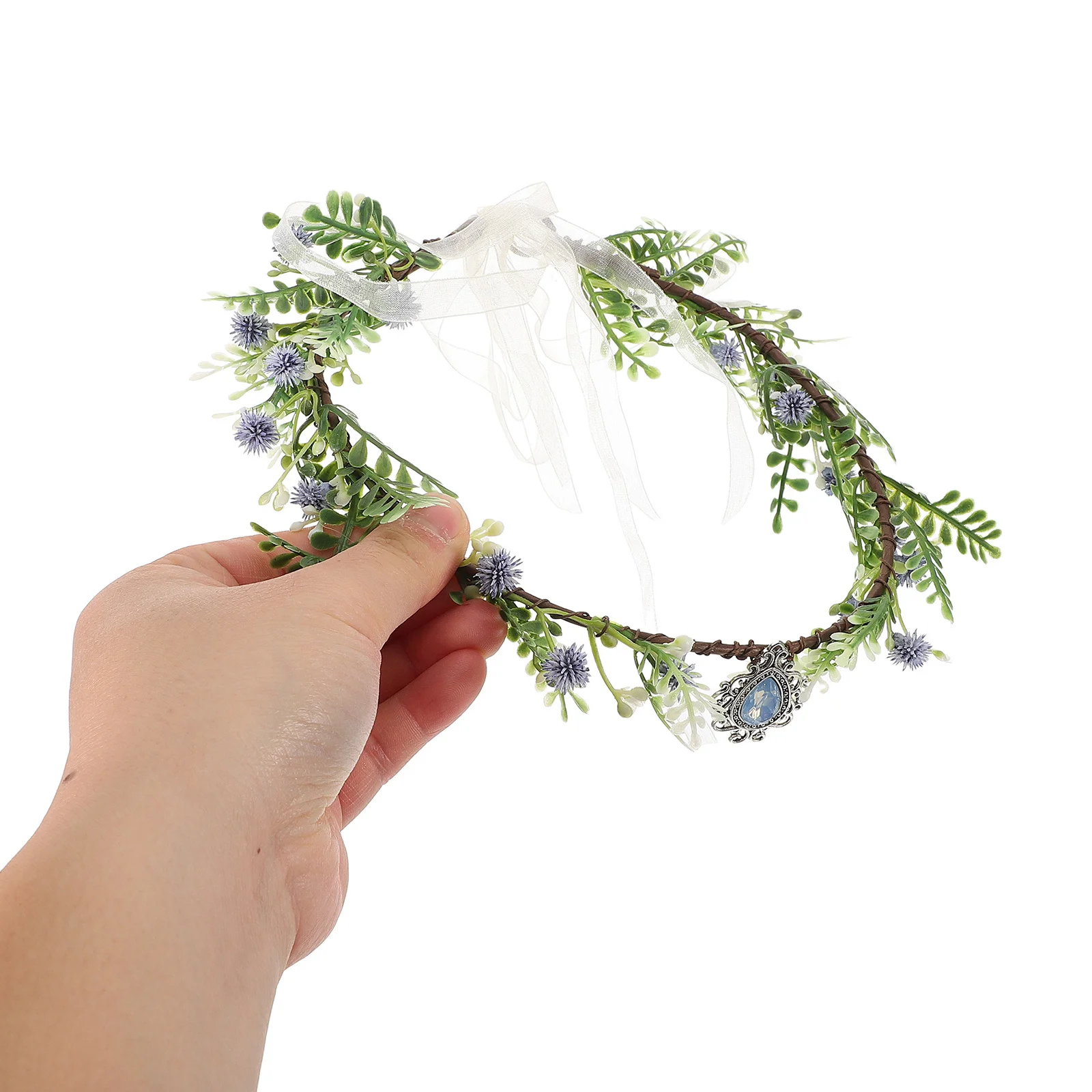 اليدوية زهرة تاج خوذة خمر الزهور جارلاند الزفاف الجنية عقال الزفاف تأثيري مناسبة خاصة التبعي مع #5