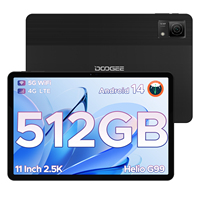 DOOGEE T40 Android Tablet 14 11 ''IPS 2.5K 8GB RAM 512GB ROM Helio G99 8580mAh 18W Charge Face Unlock 7.6mm ultra-thin Tablet