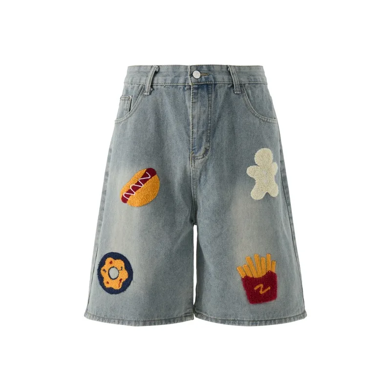 

Мешковатые шорты Y2K, винтажные американские уличные джинсовые шорты 2000-х годов, хип-хоп, мужские и женские повседневные баскетбольные шорты, уличная одежда, лето