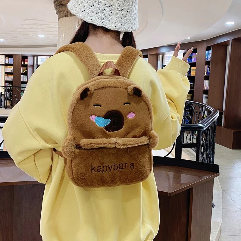 Schattige pluche dieren Capibara Capybara pluche rugzak Veelzijdige studentenschooltas