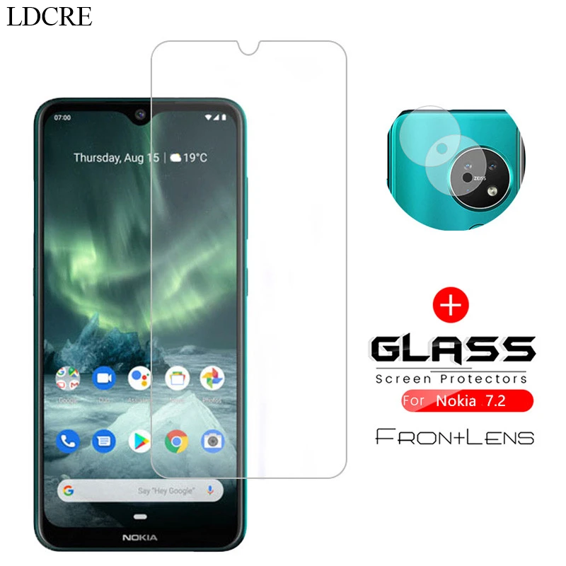 2PCS For Nokia 1.4 Glass Tempered Glass For Nokia 1.4 3.4 7.2 6.2 5.3 8.3 Glass Screen Protector Camera Film Lens For Nokia 1.4