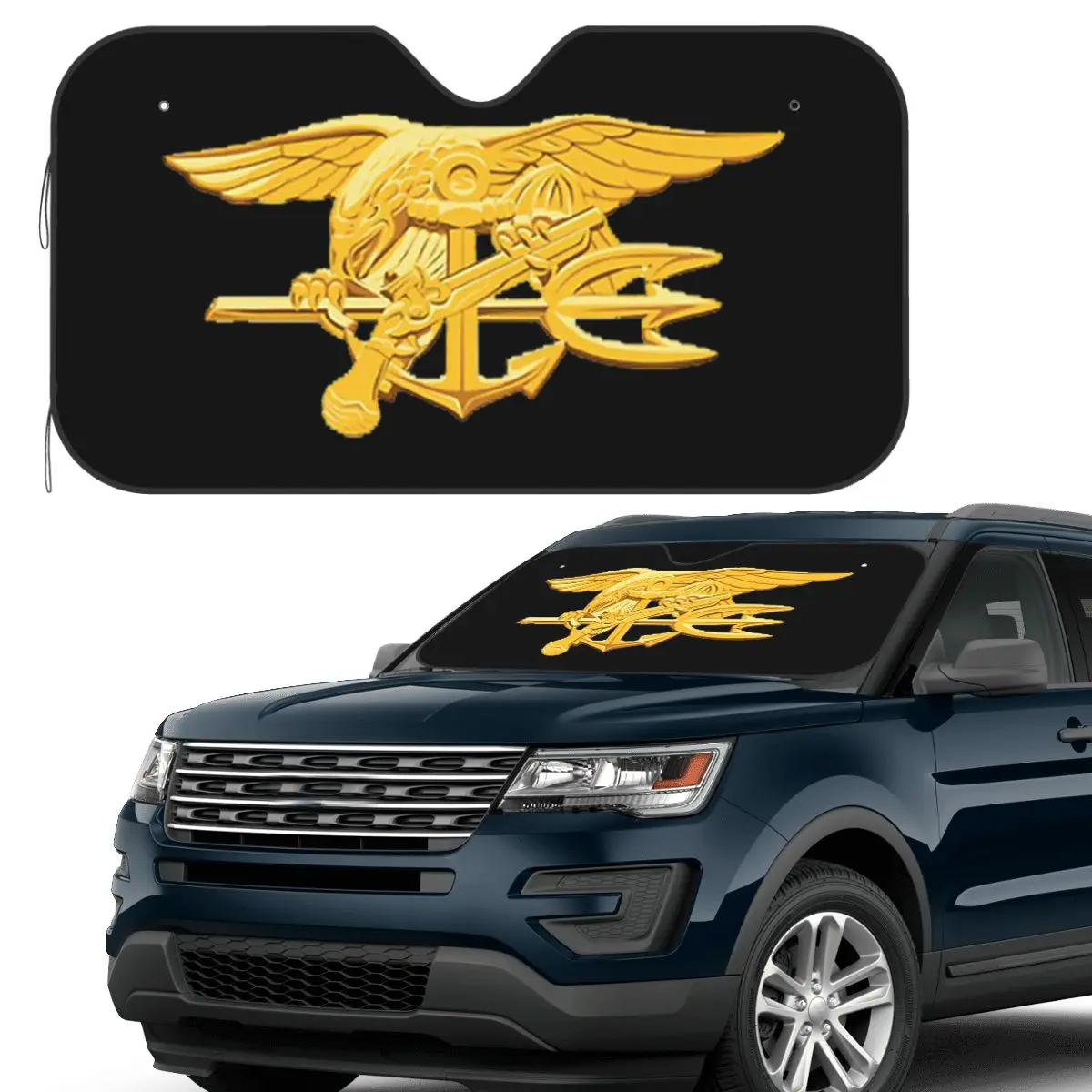

Navy Seals Badge Sunshade Windscreen Car Front Windshield Window Sun Visor Accessories Covers