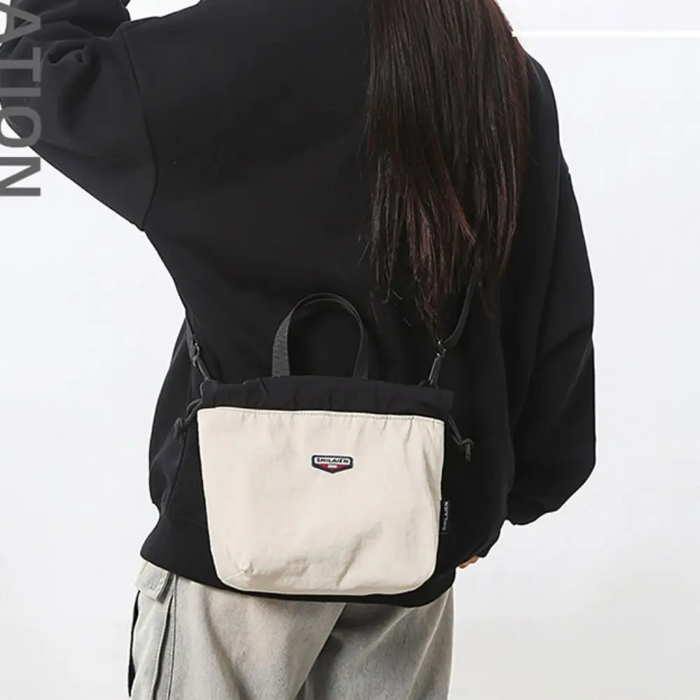 

New Trend Quick-dry Nylon Shoulder Bag Harajuku Portable Men Crossbody Bag Pendant Solid Color Mobile Phone Pack Travel