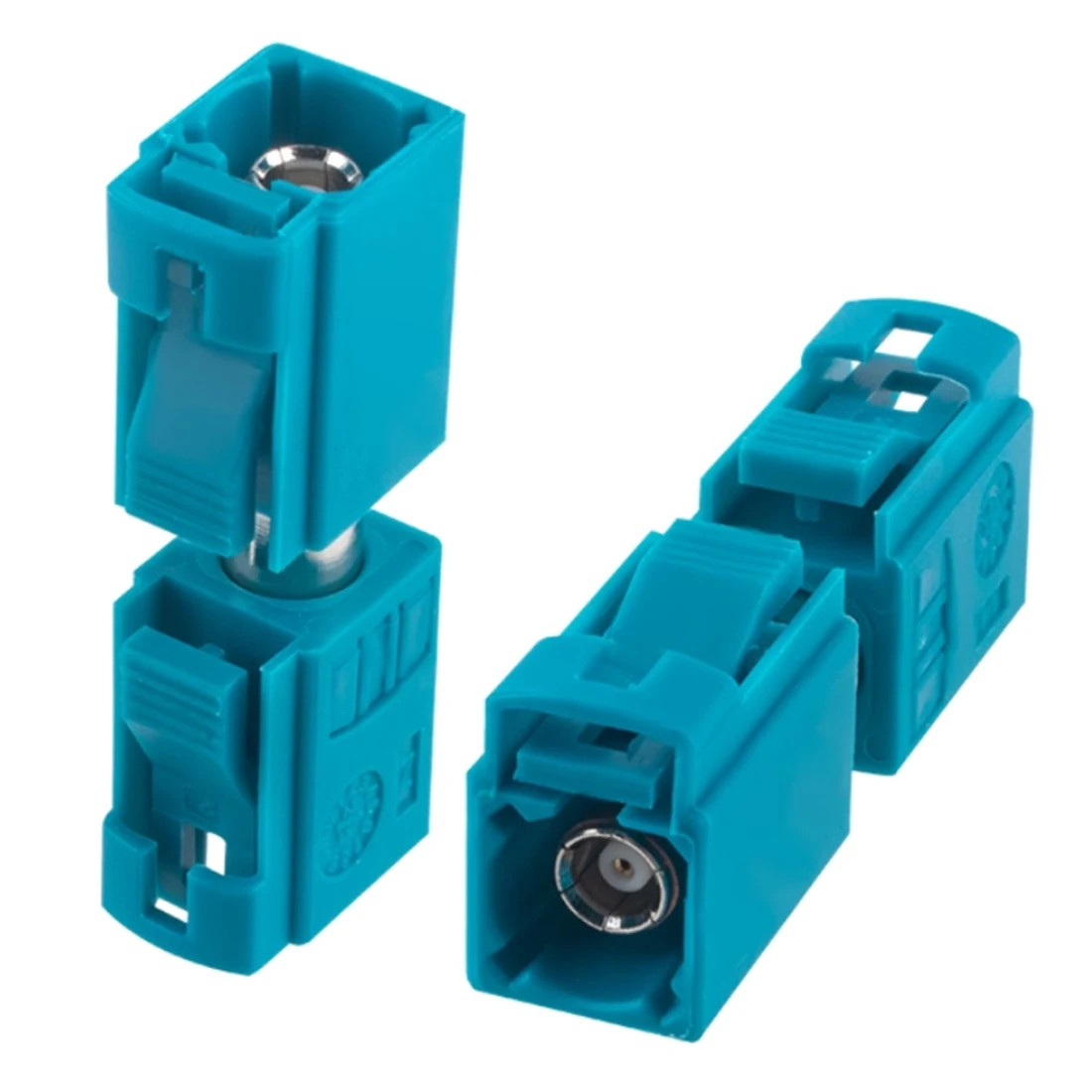 1PC Fakra Z type Male to Male/ Female RF Coax Adapter Convertor Straight type Universal Water-blue Color NEW