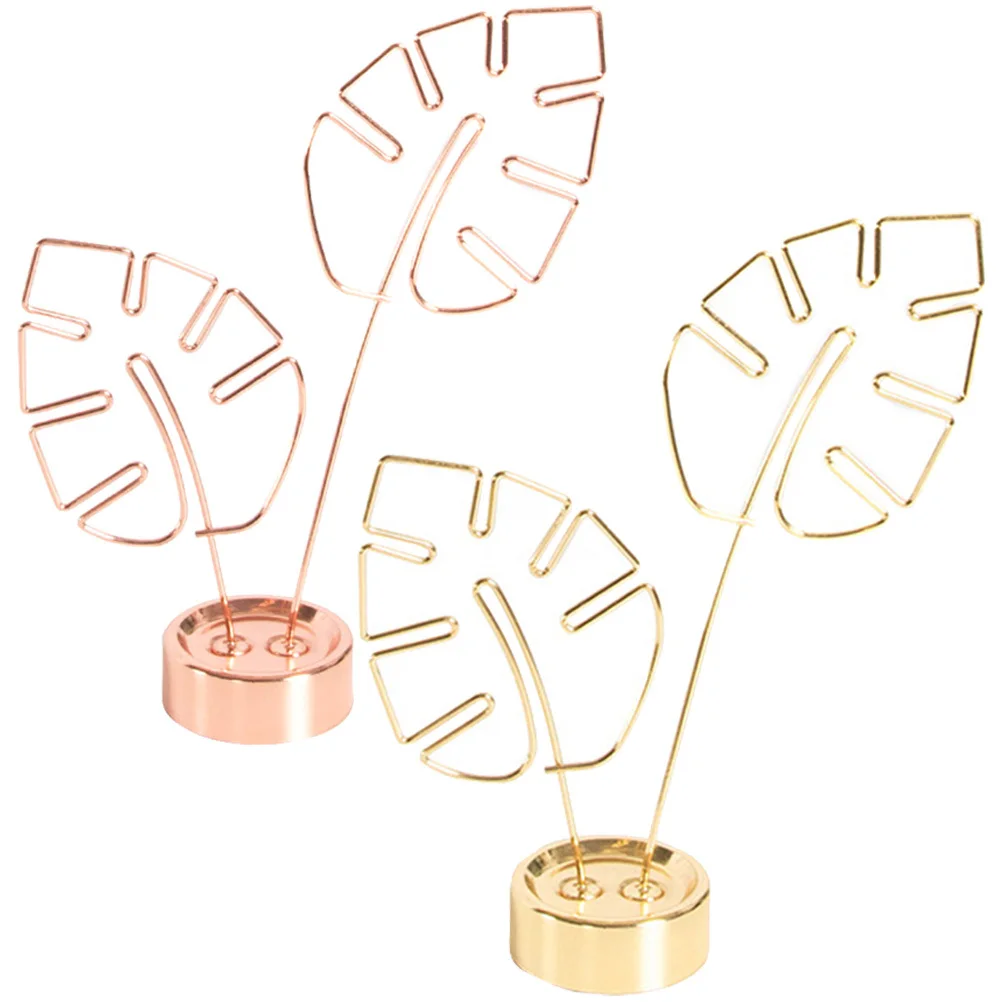 

2pcs Photo Clip For Home Memo Note Clip Stand Tabletop Picture Holder Desktop Decor Multi-Function Adornment Card Stand