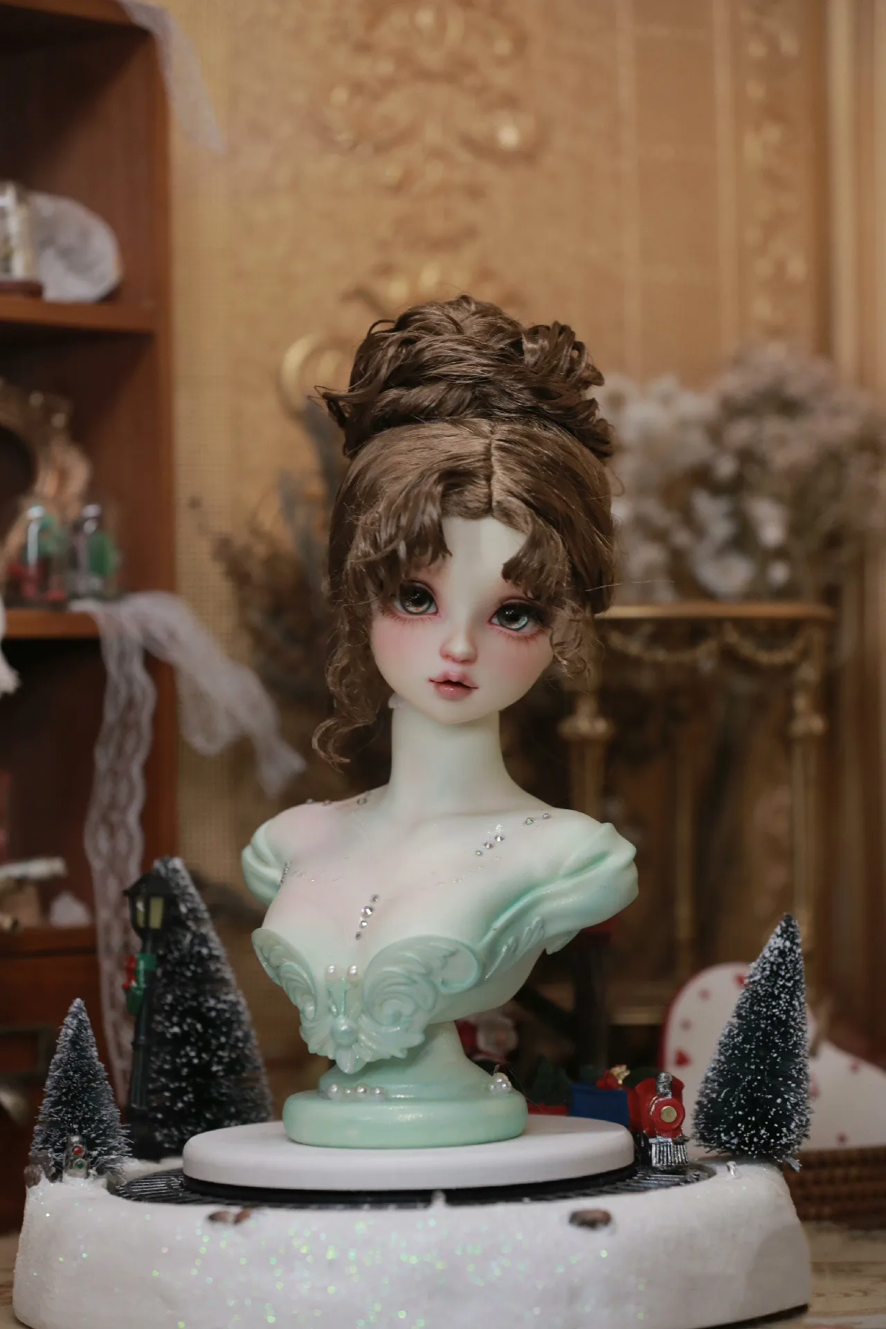 

Free Shipping Noble Female Doll Wig 1/3 BJD Brown Color Imitation Mohair Styling Hair