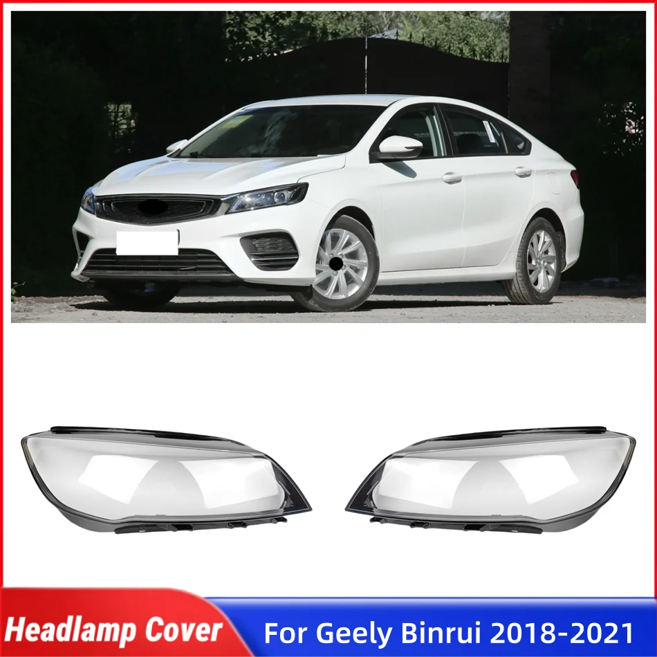 For Geely Binrui 2018 2019 2020 2021 Car Lampcover Caps Headlight Glass Car Front Headlight Lens Cover Lights Shell