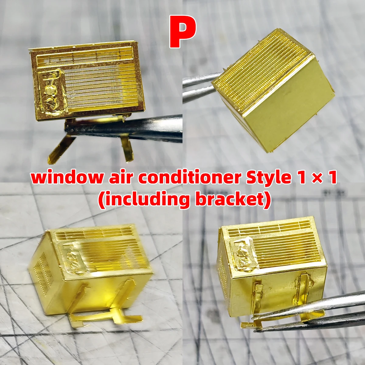 1/35 Photo Eatch PE Sandtisch Miniatur-Diorama Modellbausatz Fenster-Klimaanlage Zentralklimaanlage mit Schutzgeländer – Detail 2