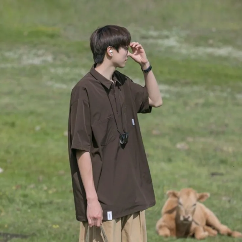 

Summer Men's Short Sleeve Workwear Polo Shirt Two Piece Outfit Stylish Trendy 2026 Collection Breathable Fabric Premium Quality