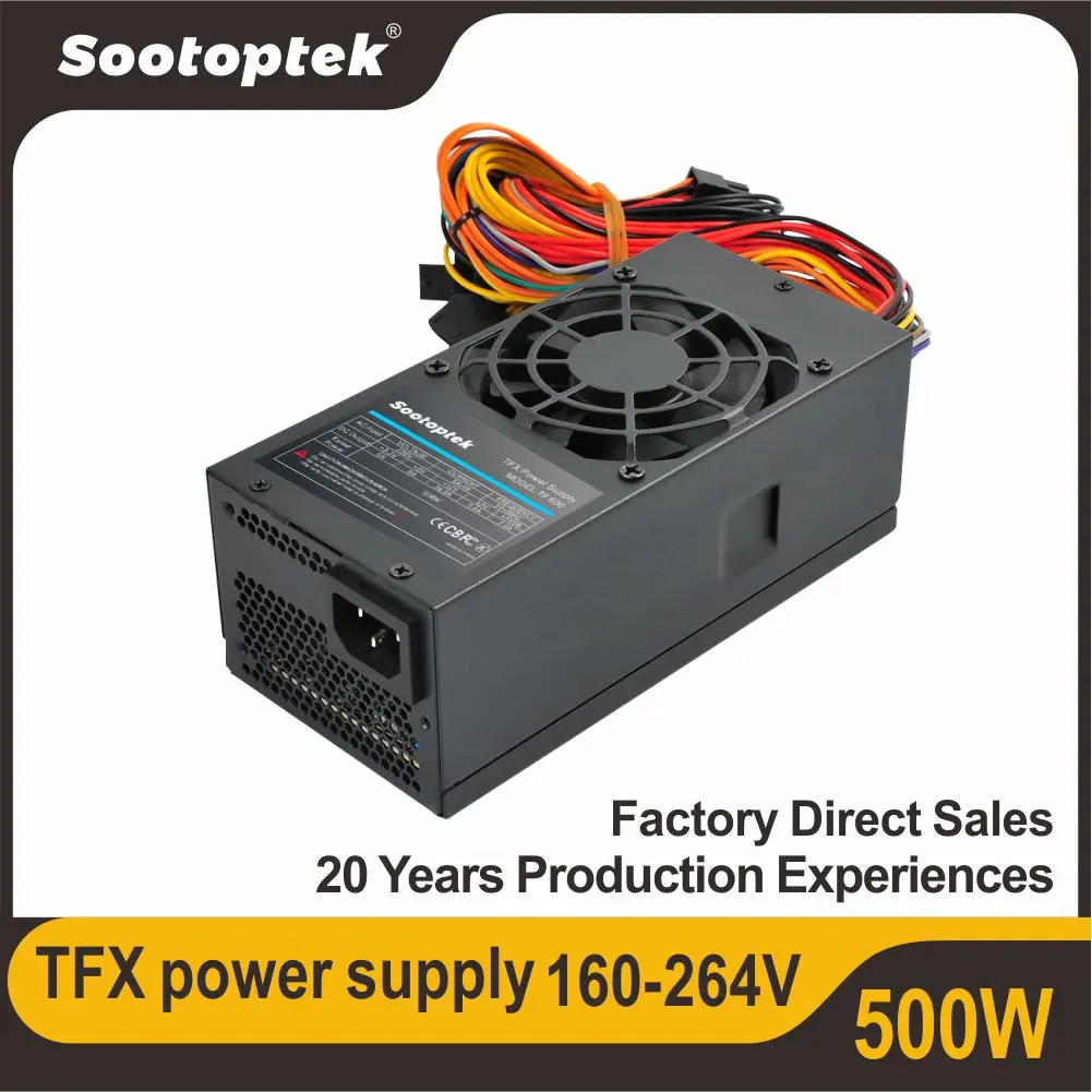 TFX 500W wide voltage 160-264V PC Power Supply 80PLUS Bronze switching 8CM cooling FAN For TFX case