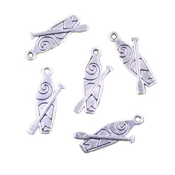 30pcs Charms Surfing Surfboard 20x8mm Antique Silver Color Pendants Making DIY Handmade Tibetan Finding Jewelry