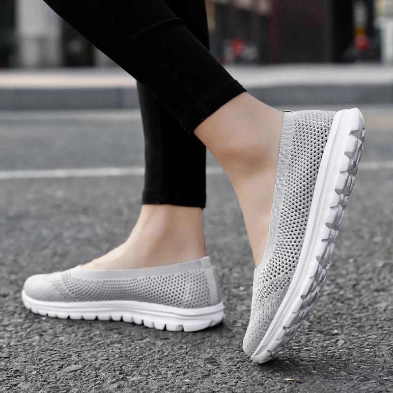 Women\'s Shoes Spring/summer Breathable Mesh Slip-on Flat Shoes for Women Loafers Lightweight Sneakers Ballet Women Casual Shoes