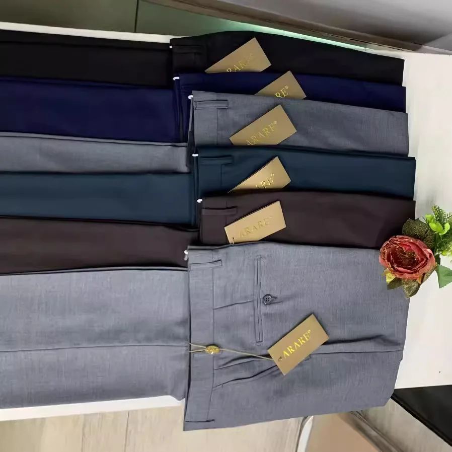 New Classic navy Black Men Suit Pants Oversize Formal Business Casual Men's Trousers Custom Made Slim Fit Plus Size Men Pants