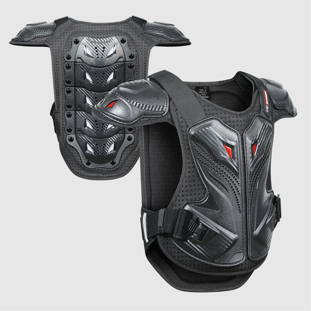 BARBOK Child Body Vest Armor Kids Motocross Off Road Racing Rollerskating Protector Skating Chest Spine Knee Guard Waistcoat