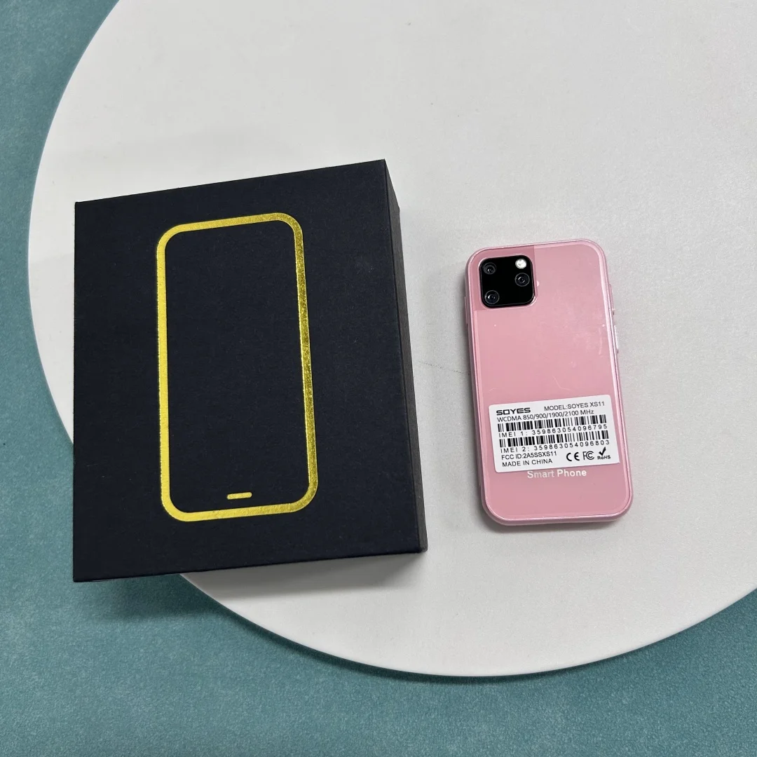 SOYES XS11 هاتف ذكي صغير رخيص 2.5 بوصة 1 جيجابايت رام 8 جيجابايت روم رباعي النواة WCDMA 3G 2MP ثنائي الشريحة أندرويد بطاقة صغيرة الهاتف المحمول