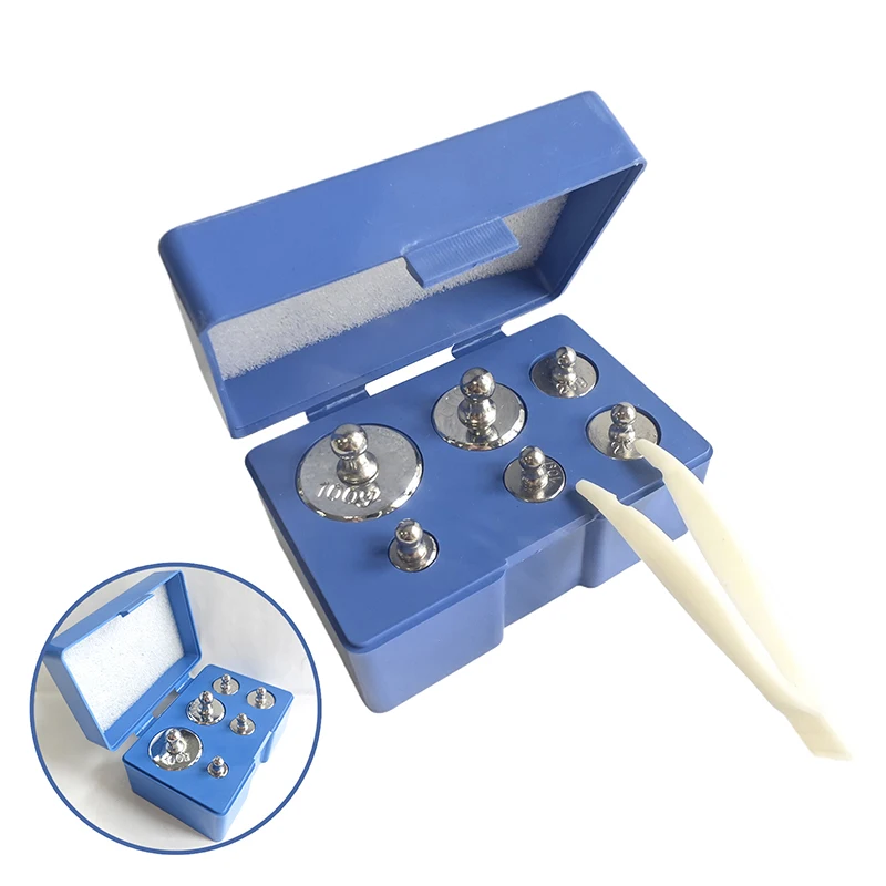 6Pcs/Sets New Home Kitchen Tool 5g 10g 20g 50g 100g Grams Accurate Calibration Kit Chrome Plating Scale Weights Set