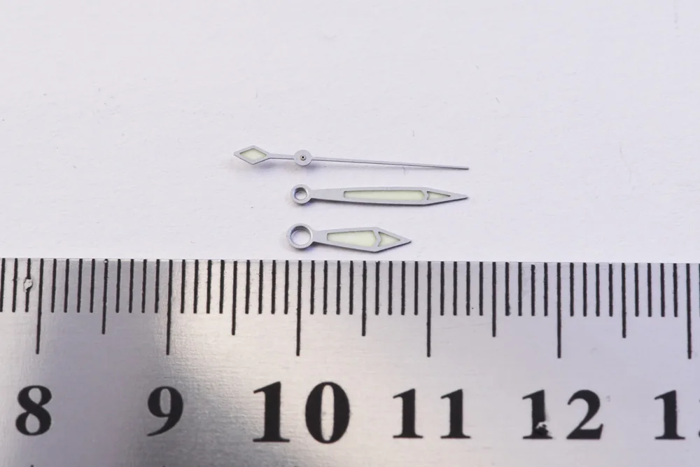 NH35/36A Uhr Hände Uhr Teile Silber Grün super Leuchtende passt Seiko Uhr mod Für SKX007 NH35A/36/4R/7S Bewegung Taucheruhr – Detail 2