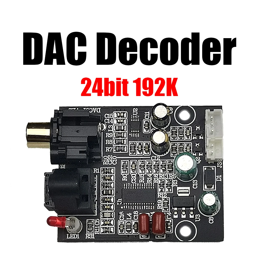 DAC Digital Decoder 24bit 192K  CS8416+CS4344 Optical Fiber Coaxial Digital Signal Input Stereo Audio Output For power Amplifier