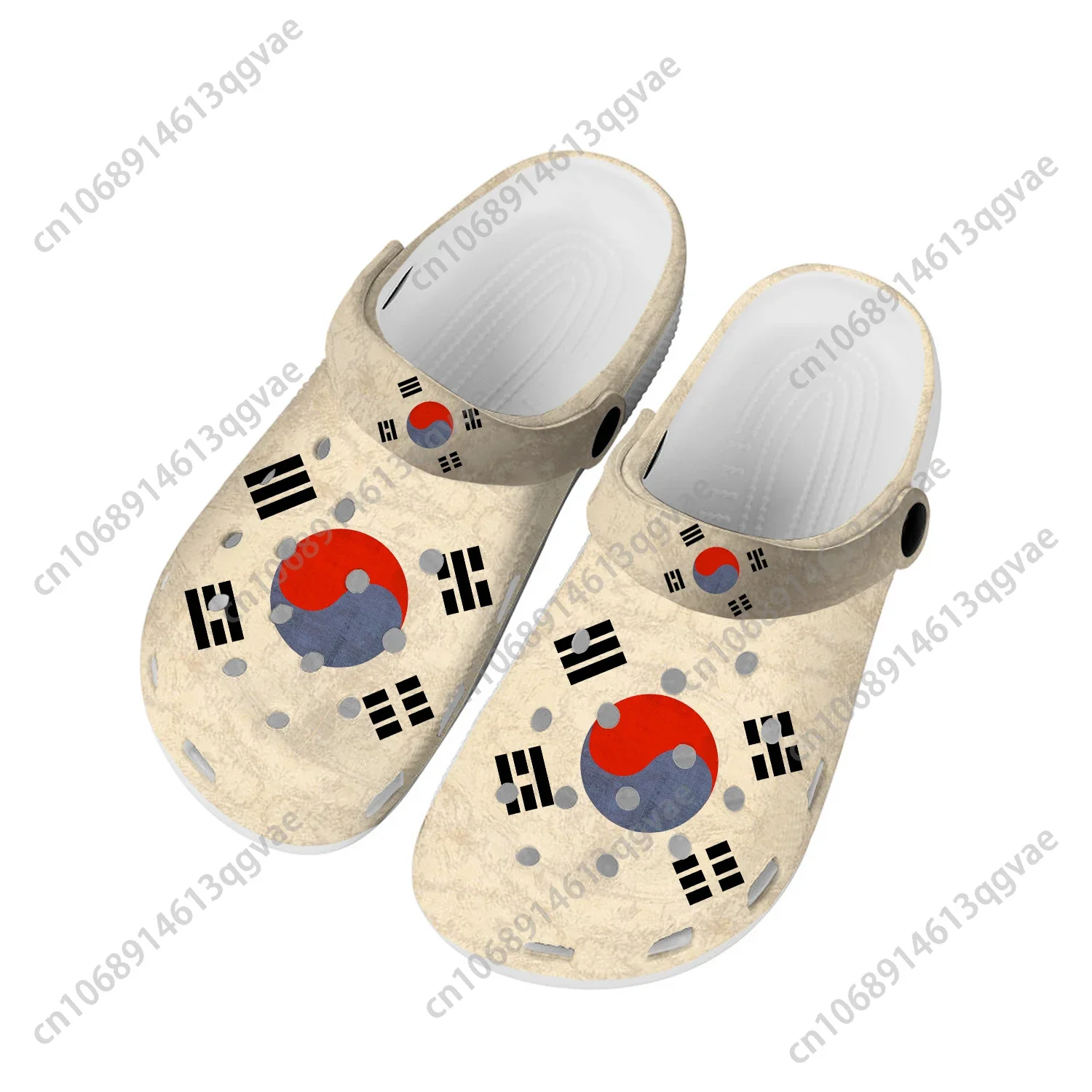 

Korean Flag Home Clogs Custom Water Shoes Mens Womens Teenager South Korea Shoe Garden Clog Breathable Beach Hole Slippers