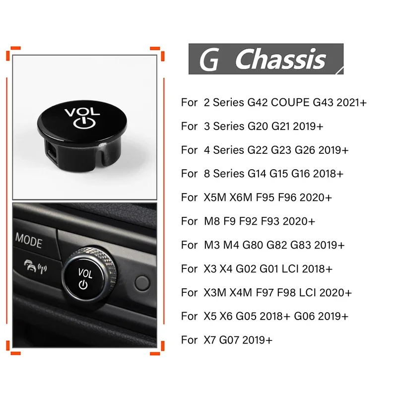 

VIL Style Car BUTTON START For BMW G42 G43 F95 F96 F92 F93 F97 F98 G20 G80 G82 G83 G01 G05 G14 G15 G16 G22 G23 G26 G02 G07