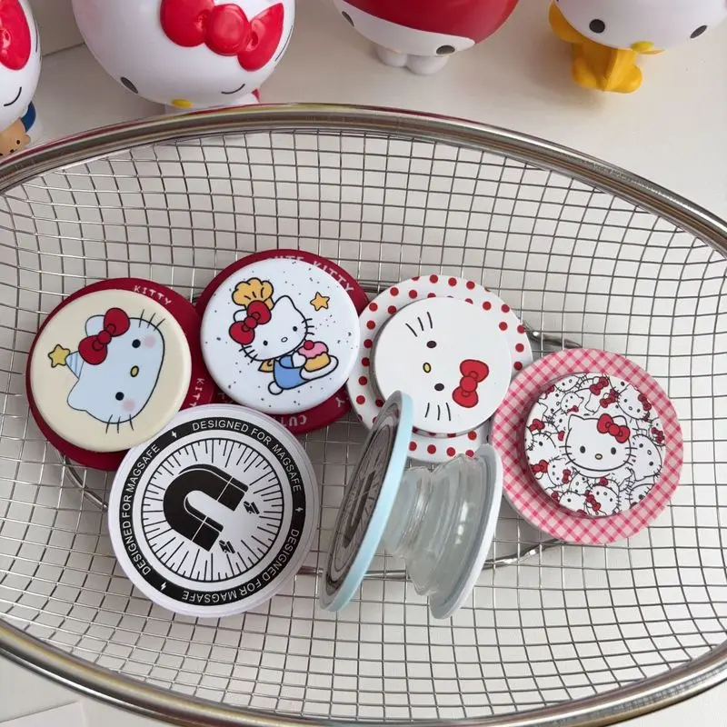 

Kawaii Hello Kitty подставка для мобильного телефона аниме магнитный кронштейн ленивый артефакт матовый кронштейн портативные настольные украшения пара