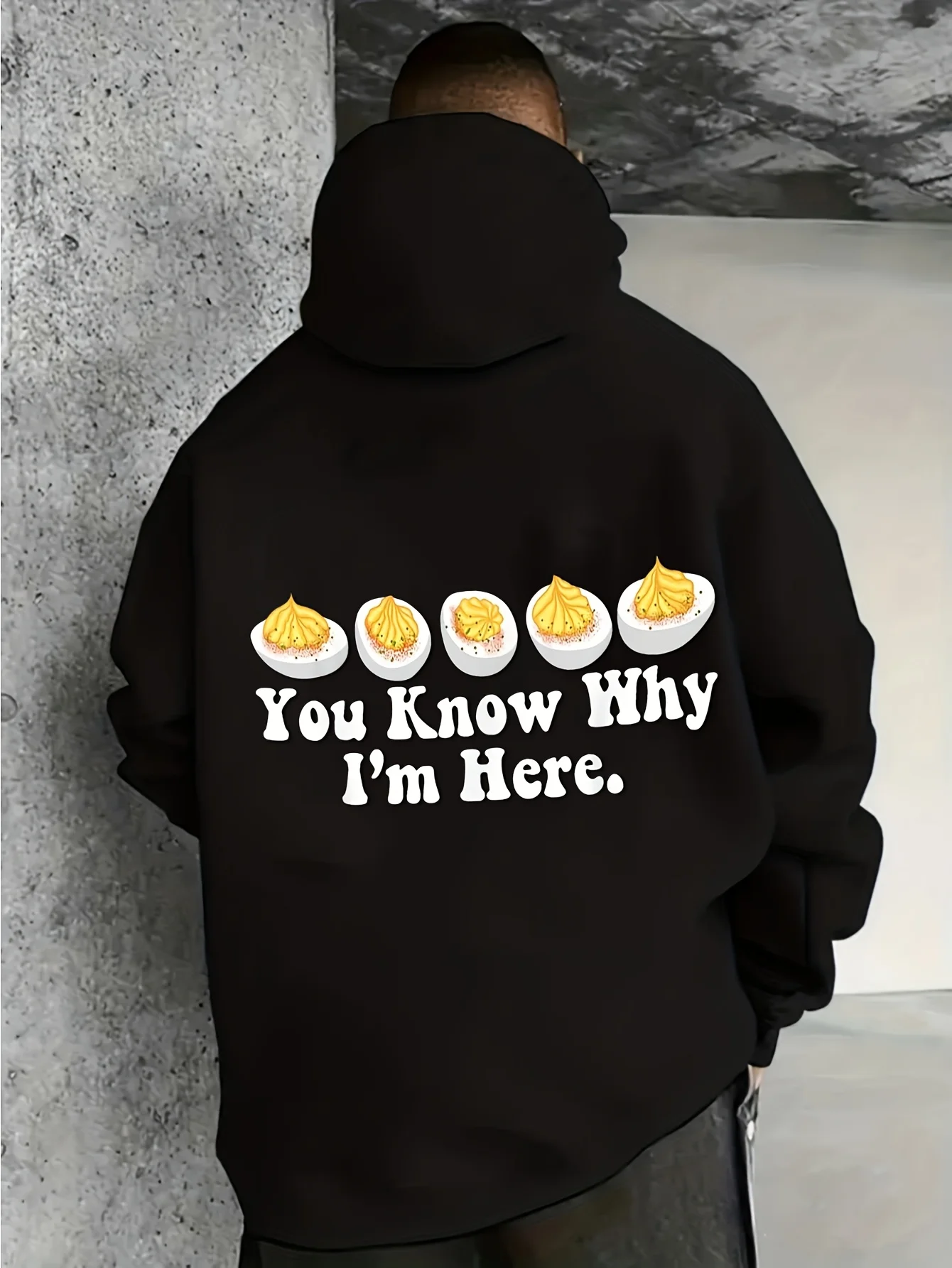 Men's Plus-Size Camouflage Humorous Quote Print Long-Sleeve Casual Pullover Hoodie, Machine Washable, Suitable for Thanksgiving Outfits, Everyday Casual Wear, and Layering