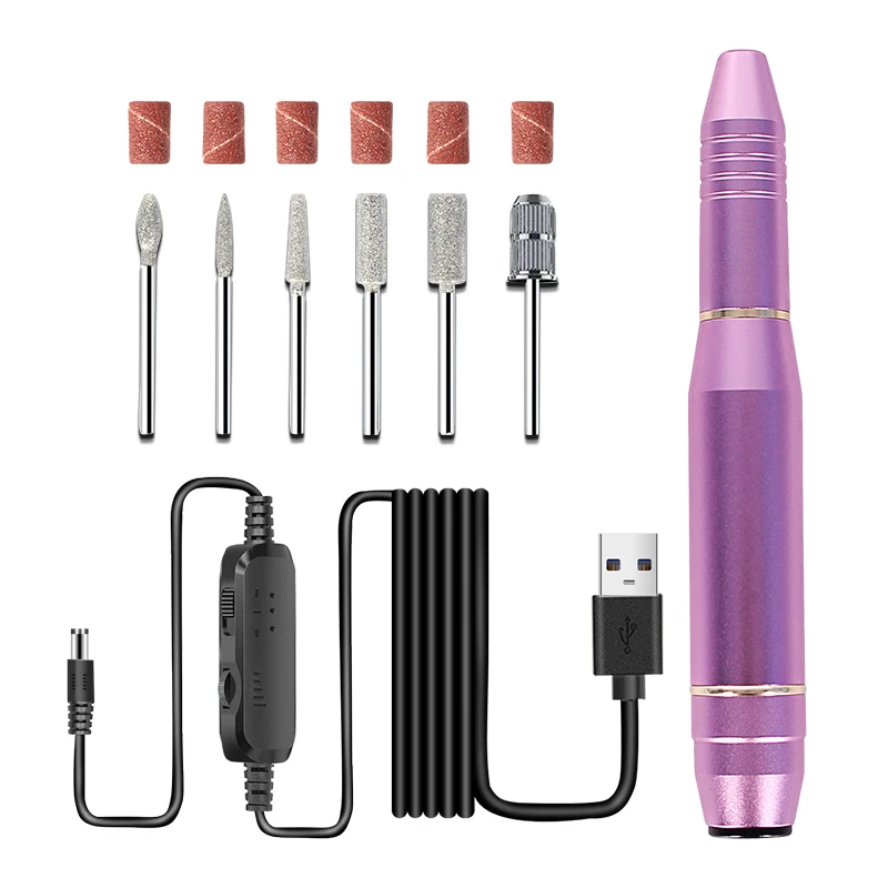 Vendita calda Nuovo prodotto Portatile per uso domestico Manicure di bellezza Strumento per nail art Mini trapano per unghie Penna per lucidatura delle unghie portatile