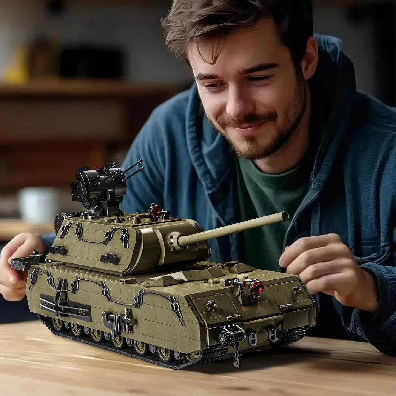 3339ピース パンツァー7号マウス戦車 組み立てブロック おもちゃセット 軍用装甲車 ブロックモデル 装飾品 誕生日プレゼント 子供 大人向け