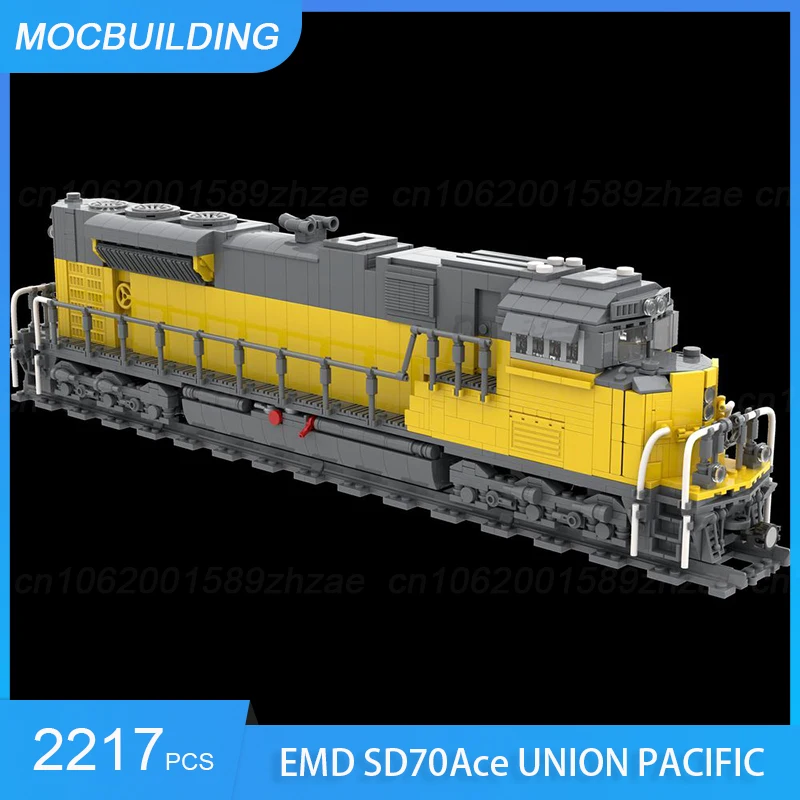 

MOC Building Blocks EMD SD70Ace UNION PACIFIC Train Model DIY Assemble Bricks Transportation Creative Xmas Toys Gifts 2217PCS