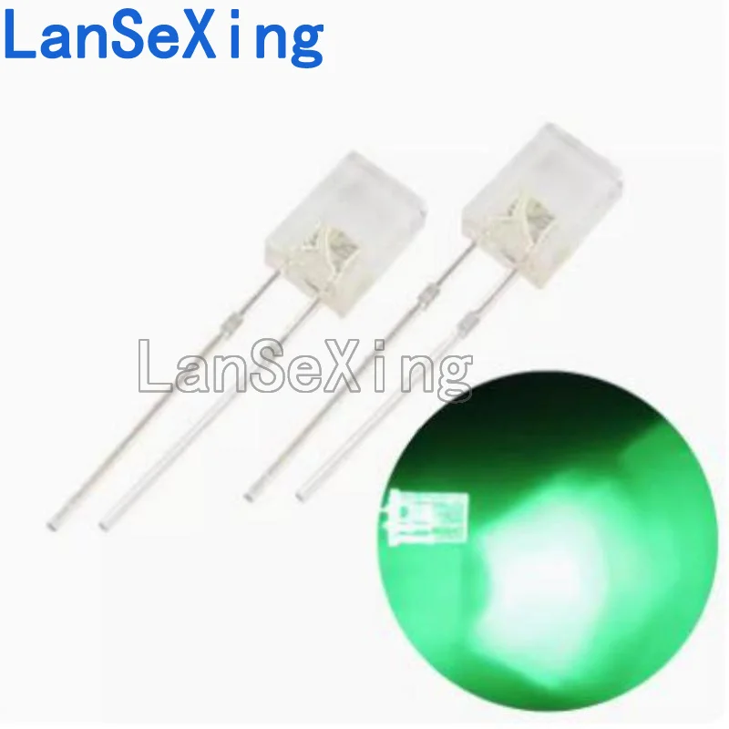 2 * 5 * 7 White Hair Emerald LED 2x5x7 Square White Hair Emerald LED Short Pin (100 pieces)