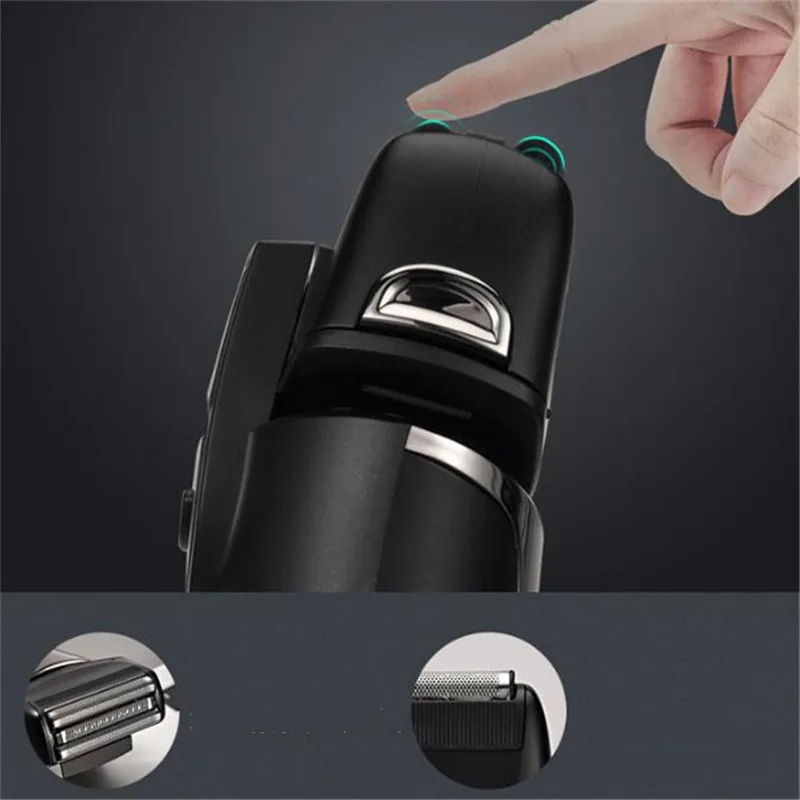 男性用のウェットおよびドライ電気ハゲ頭シェーバー、ハゲ用の3Dフロートカミソリ、ホイルメッシュ、男性用シェービングクリッパー、滑らかな肌、ヘアカットトリマー