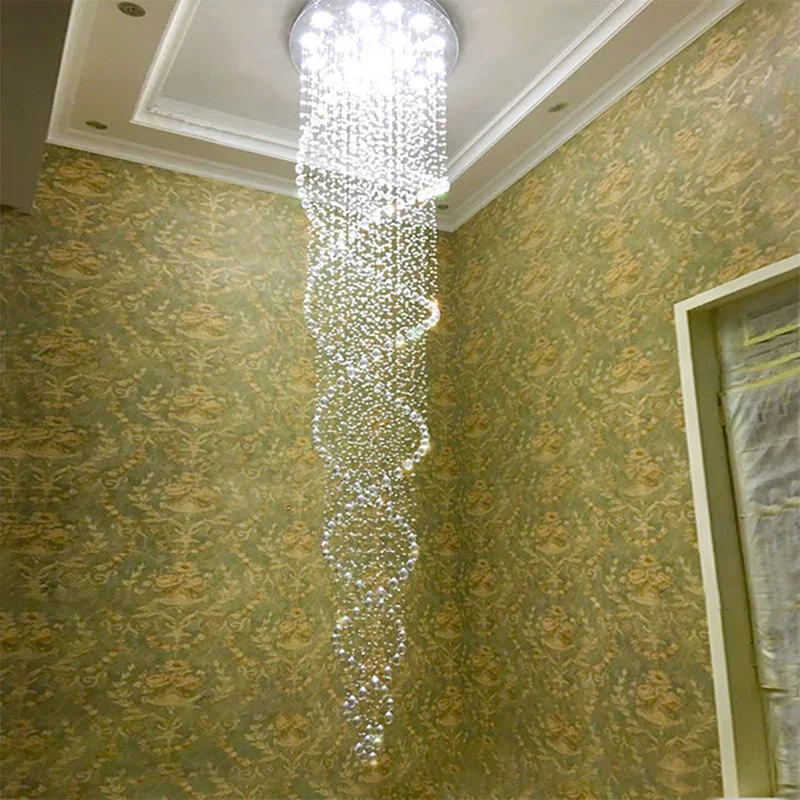 COLIN Modern Crystal Pendant Lamp LED Creative Luxury Rotate Chandelier Light for Home Living Room Villa Staircase Decor