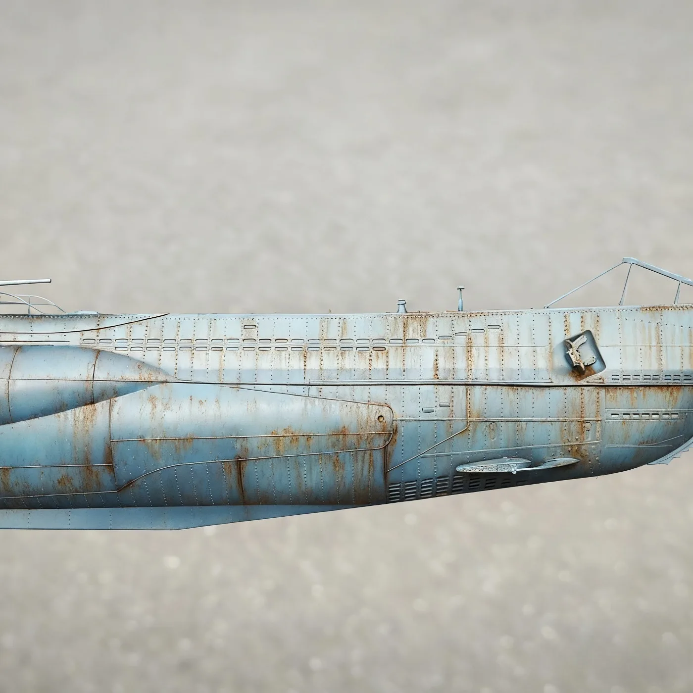 1/144 RC 배 43cm 리얼리틱 레버 원격 조종 잠수함 듀얼 러더 장착 RC 배 모델 RTR 배 장난감