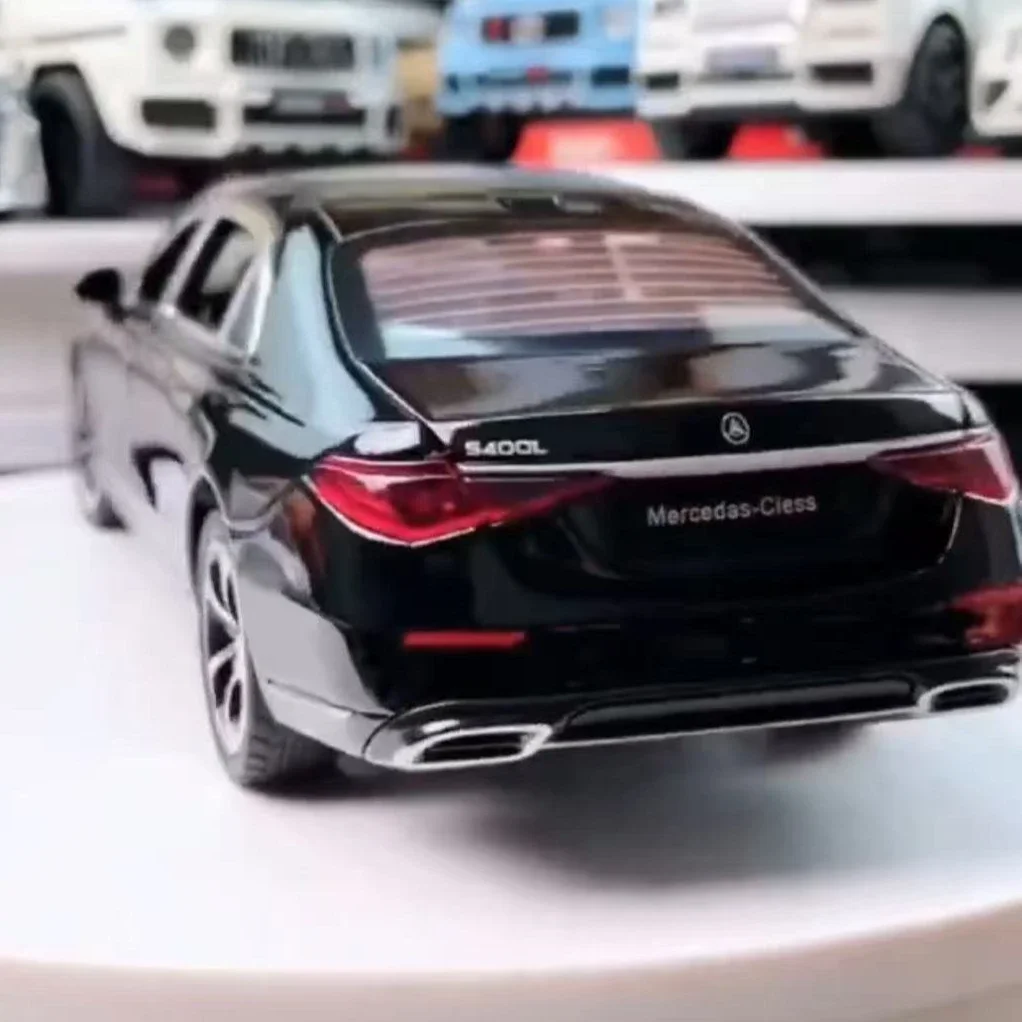 1:24 Mercedes S400L alta simulación Diecast Metal aleación modelo coche sonido luz tirar hacia atrás colección niños juguetes regalos